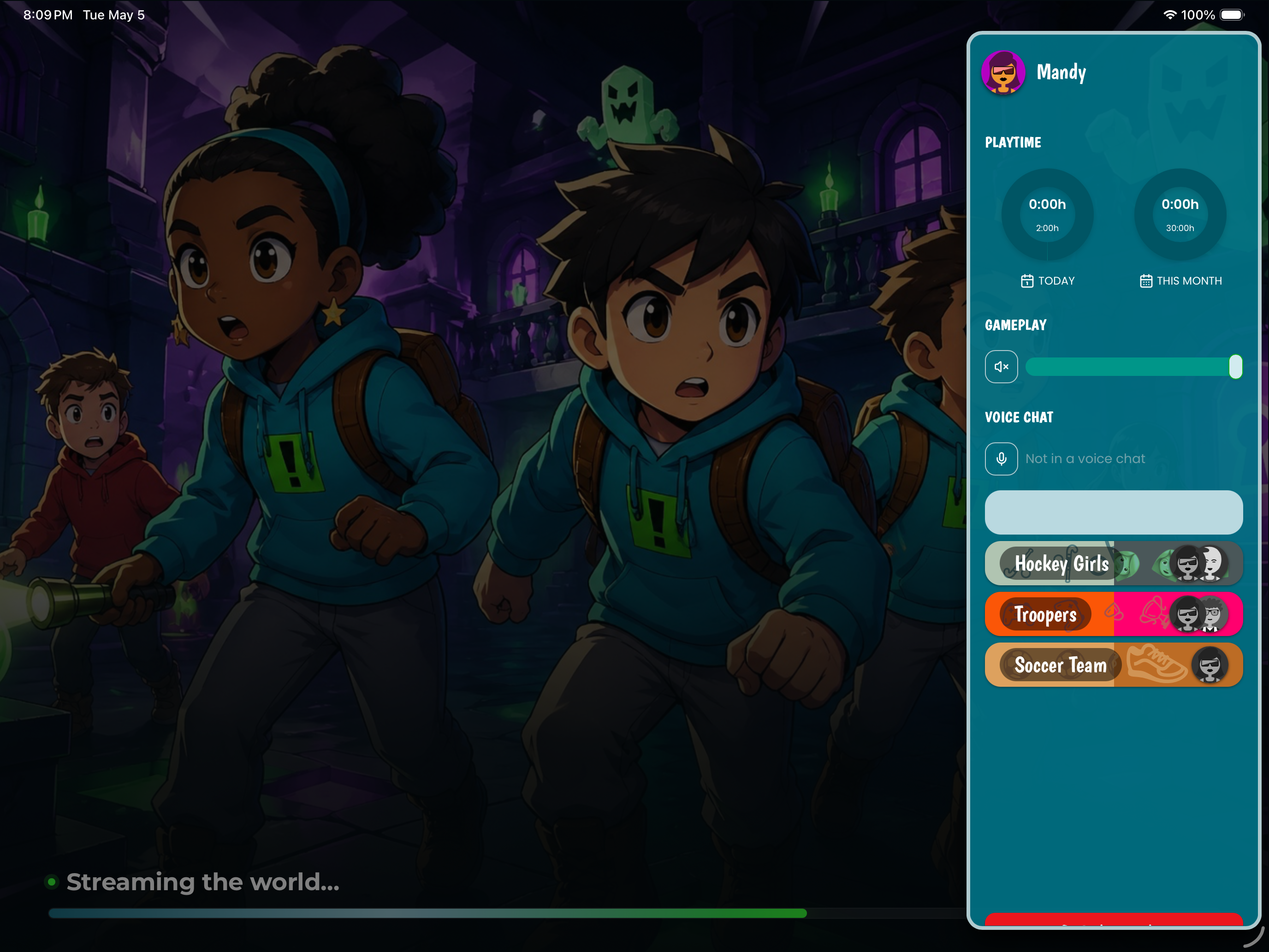 Loading screen: 'Streaming the world' with a haunted exploration scene and the GuardianGamer sidebar visible